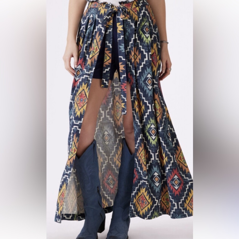 Double D Ranch Pecos Blanket Wrap Skirt SZ XL - Picture 4 of 8